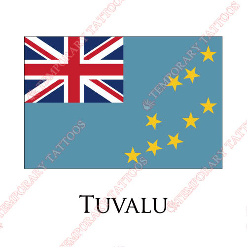 Tuvalu flag Customize Temporary Tattoos Stickers NO.2007